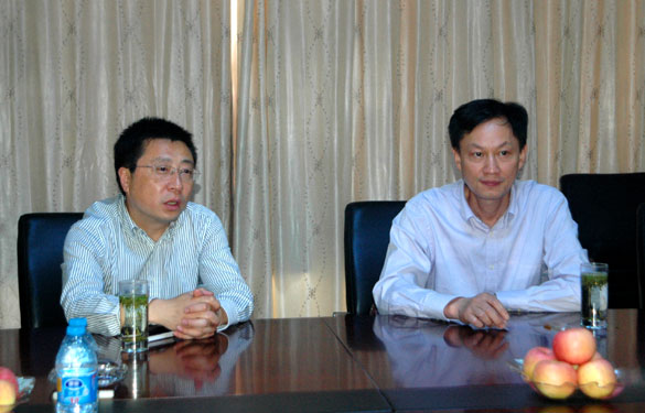 溧阳市地税局局长戚浩东一行来leyu集团调研