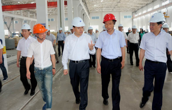 常州市市长费高云一行来leyu电缆督查西厂区三期项目建设情况